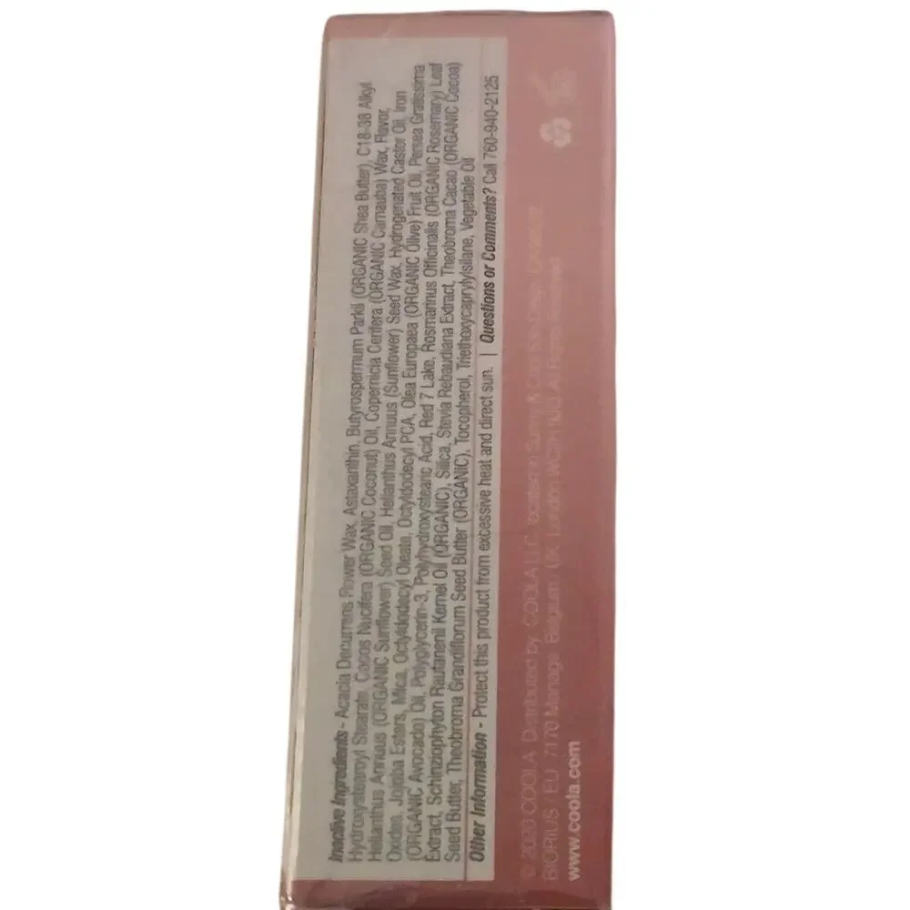 COOLA Mineral Liplux Organic SPF 30 in Nude Beach New in Box Pink
